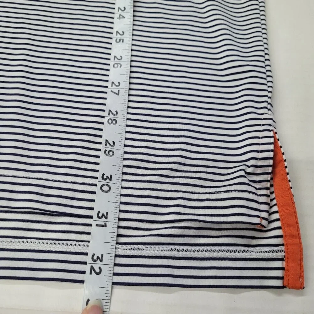 Ralph Lauren RLX Golf Polo Mens XL Performance Blue Striped Richland Course Logo
